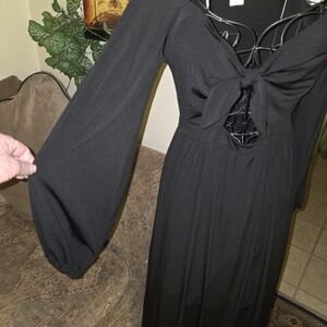 VENUS Black Long Sleeve Dress